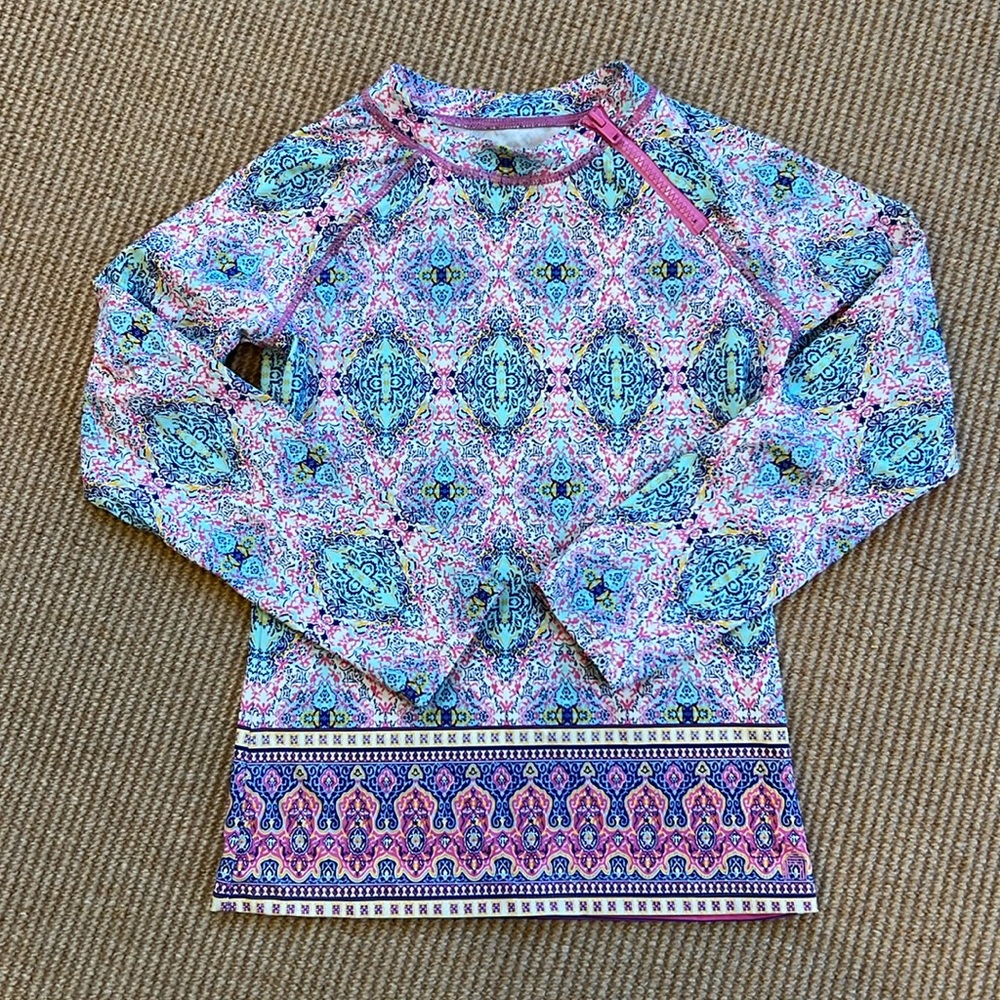 Girls Cabana Life Long Sleeve Rash Guard 10